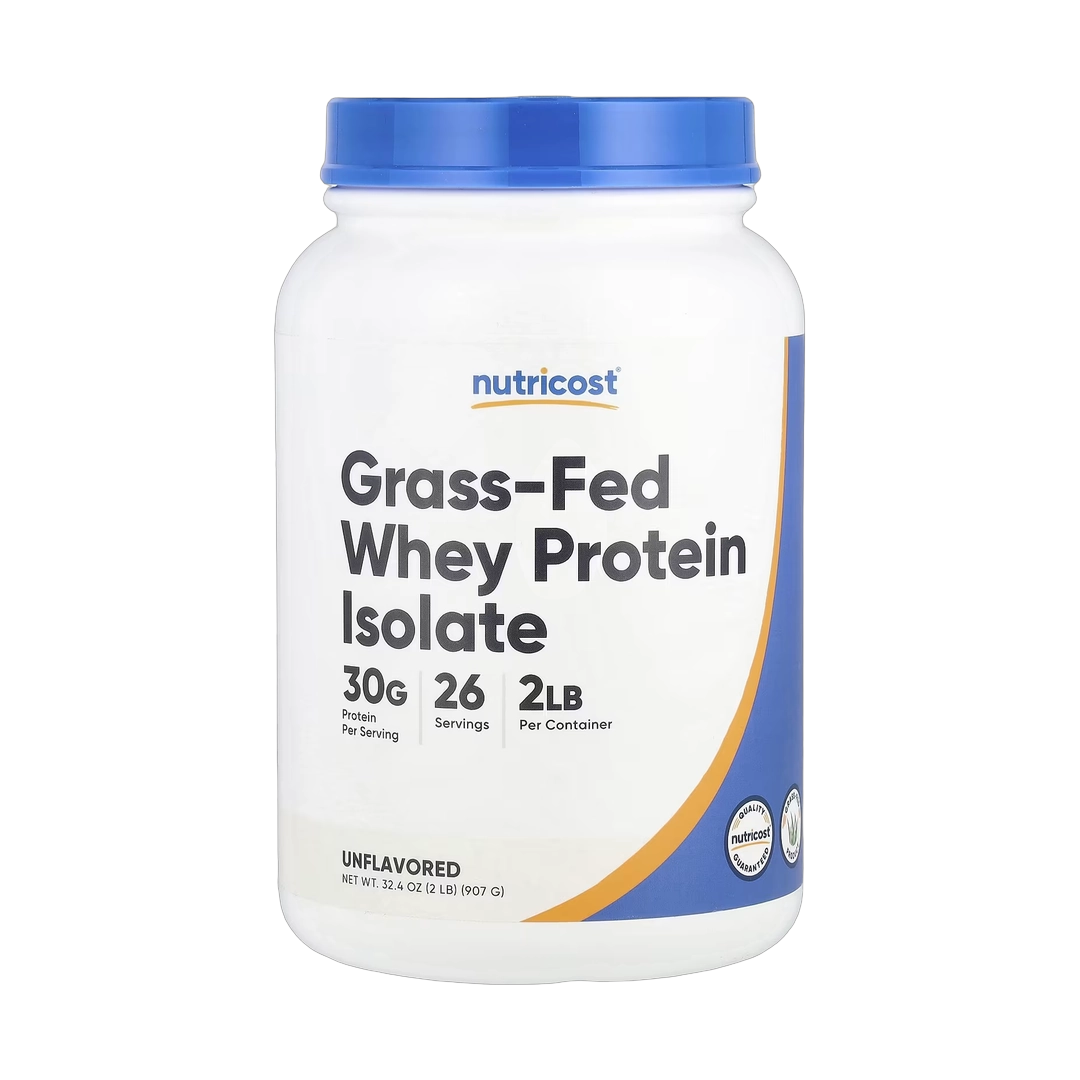 Nutricost, Grass-Fed Whey Protein Isolate, Unflavored, 2 lb, 907 g