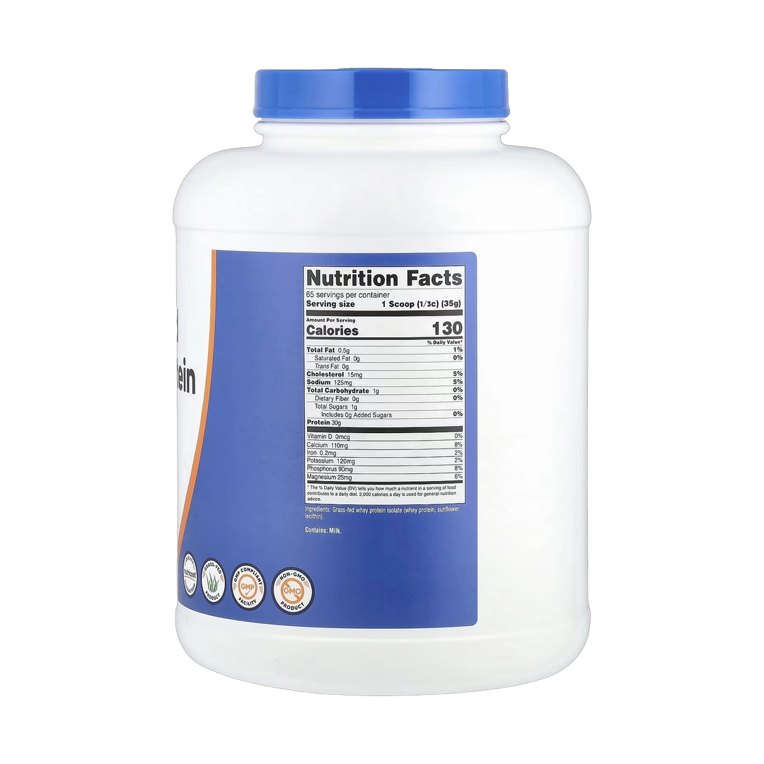 Nutricost, Grass-Fed Whey Protein Isolate, Unflavored, 5 lb, 2,268 g