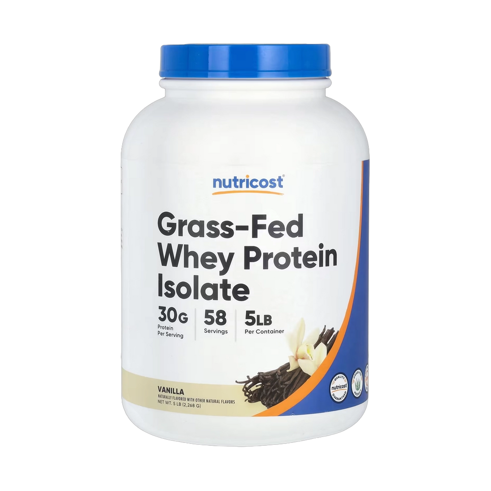 Nutricost, Grass-Fed Whey Protein Isolate, Vanilla, 5 lb, 2,268 g