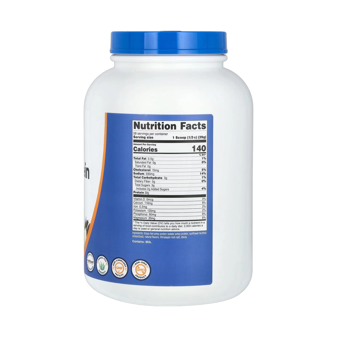 Nutricost, Grass-Fed Whey Protein Isolate, Vanilla, 5 lb, 2,268 g