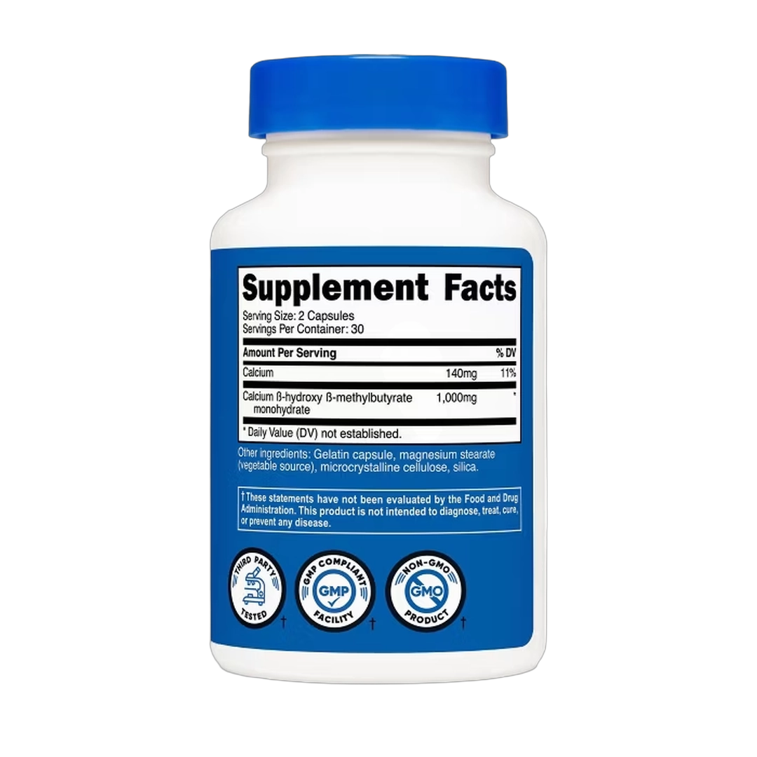 Nutricost, HMB 1,000mg, 60 Capsules