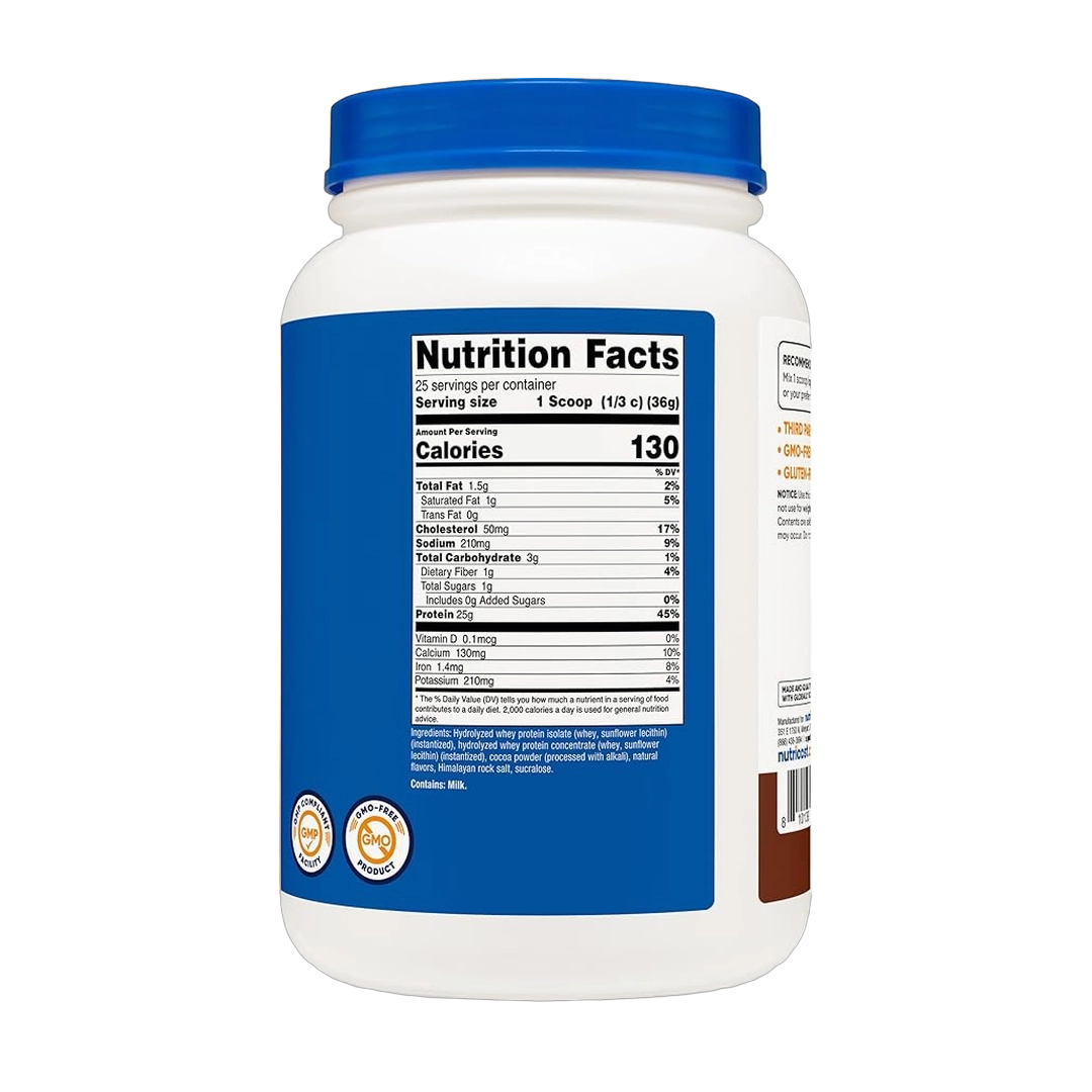 Nutricost, Hydrolyzed Whey Protein, Chocolate, 2 lb