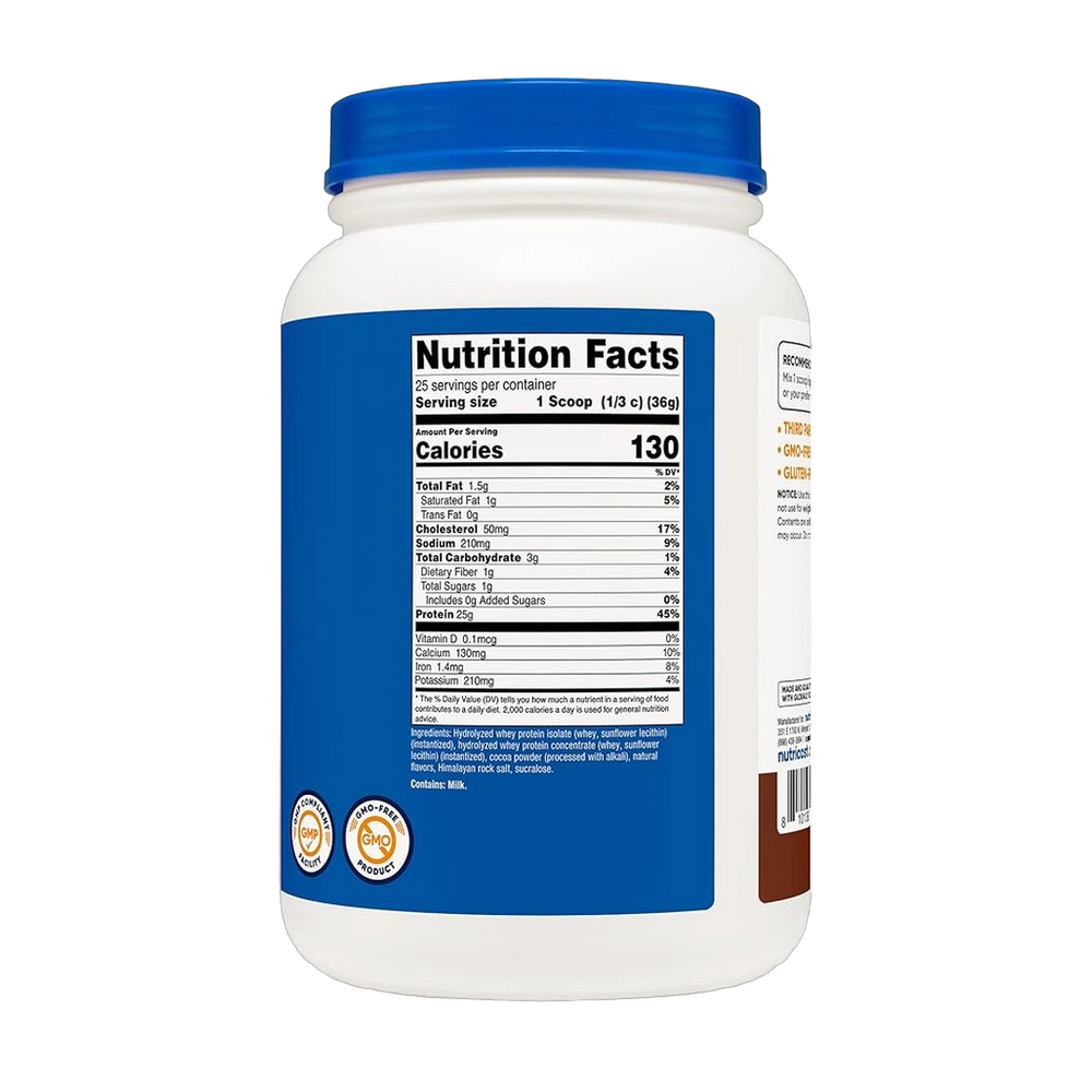 Nutricost, Hydrolyzed Whey Protein, Chocolate, 2 lb