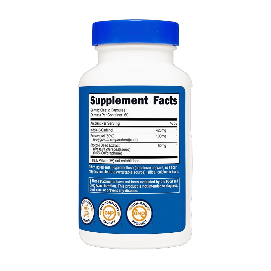 Nutricost, Indole-3-Carbinol, 425 mg, 120 Capsules
