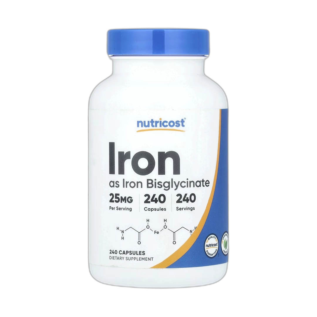 Nutricost, Iron, 25 mg , 240 Capsules