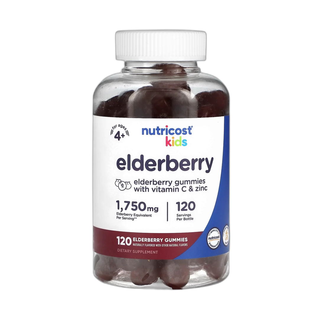 Nutricost, Kids, Elderberry, Ages 4+, 1,750 mg, 120 Gummies