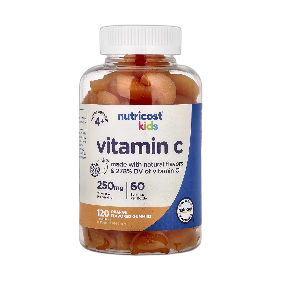 Nutricost, Kids, Vitamin C Gummies, Ages 4+, Orange, 120 Gummies