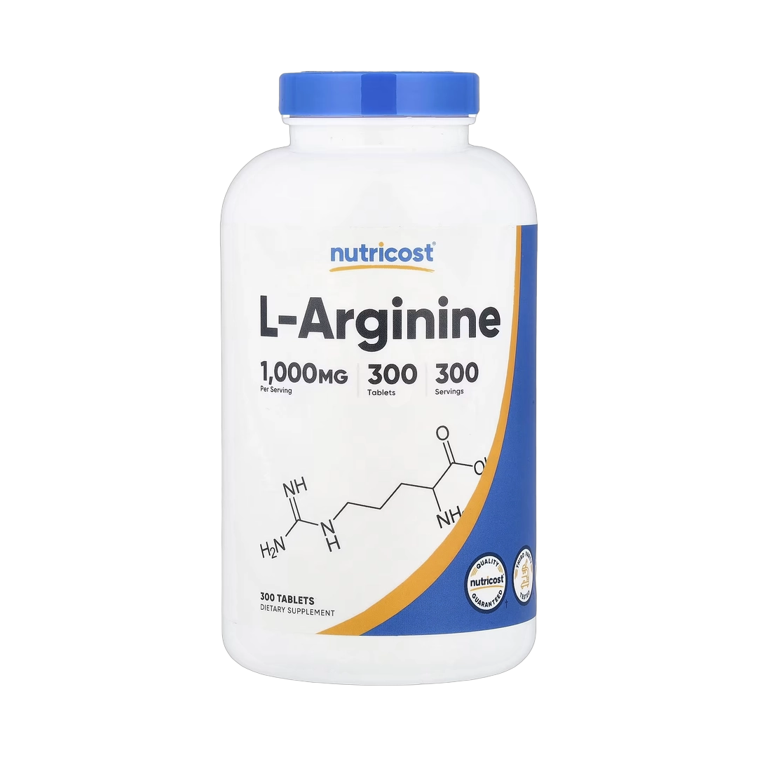 Nutricost, L-Arginine, 1,000 mg, 300 Tablets