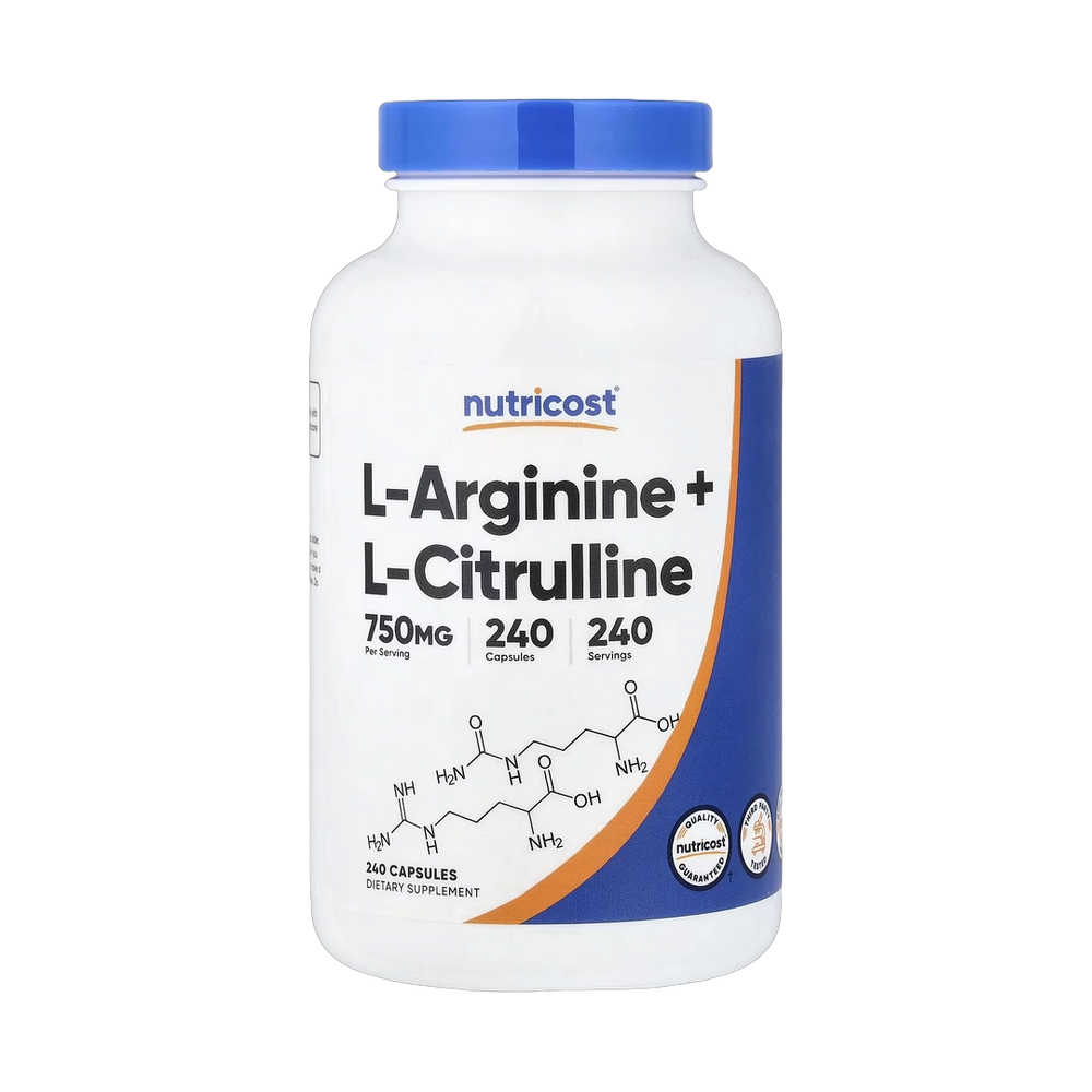 Nutricost, L-Arginine + L-Citrulline, 240 Capsules