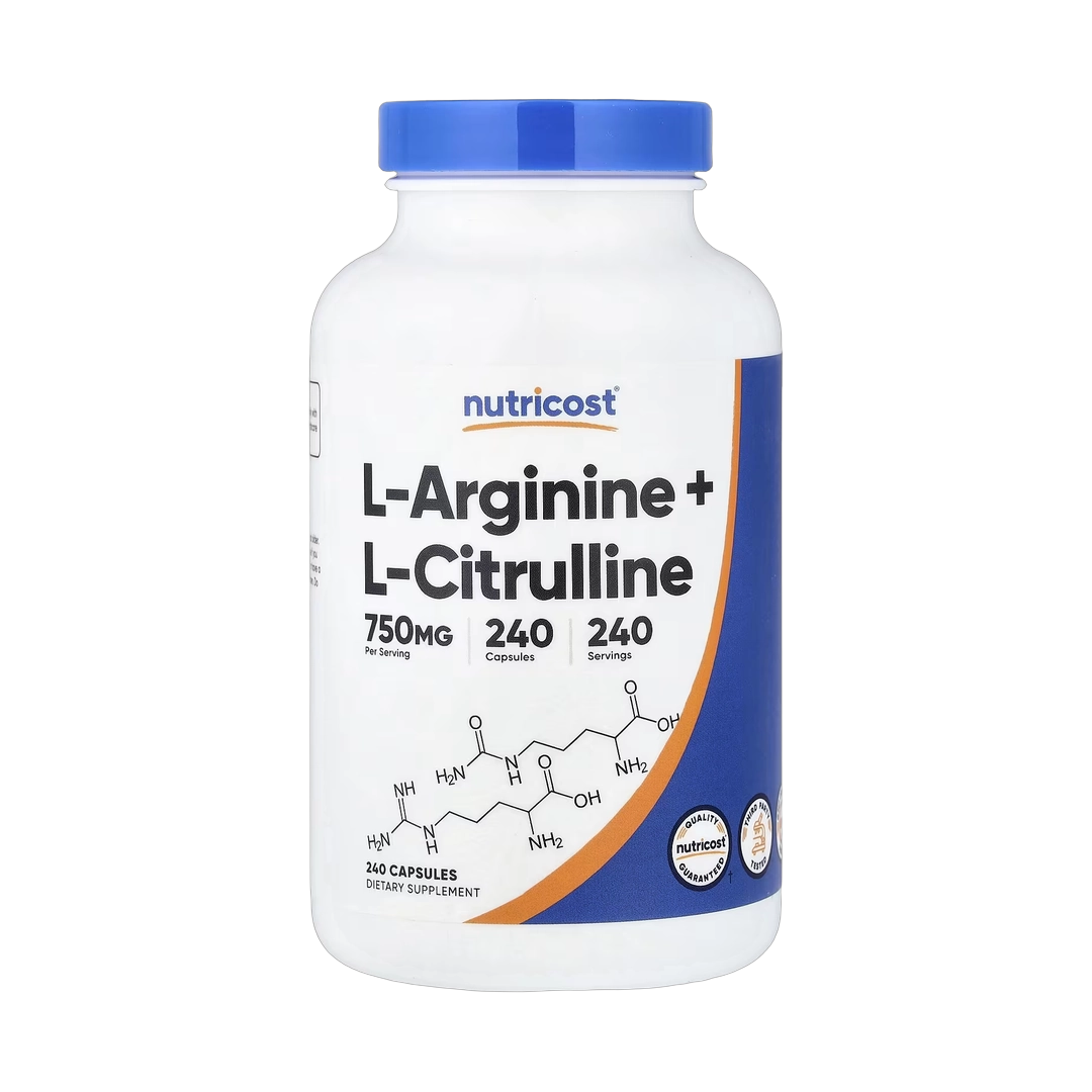 Nutricost, L-Arginine + L-Citrulline, 240 Capsules