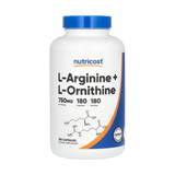 Nutricost, L-Arginine + L-Ornithine, 750 mg, 180 Capsules