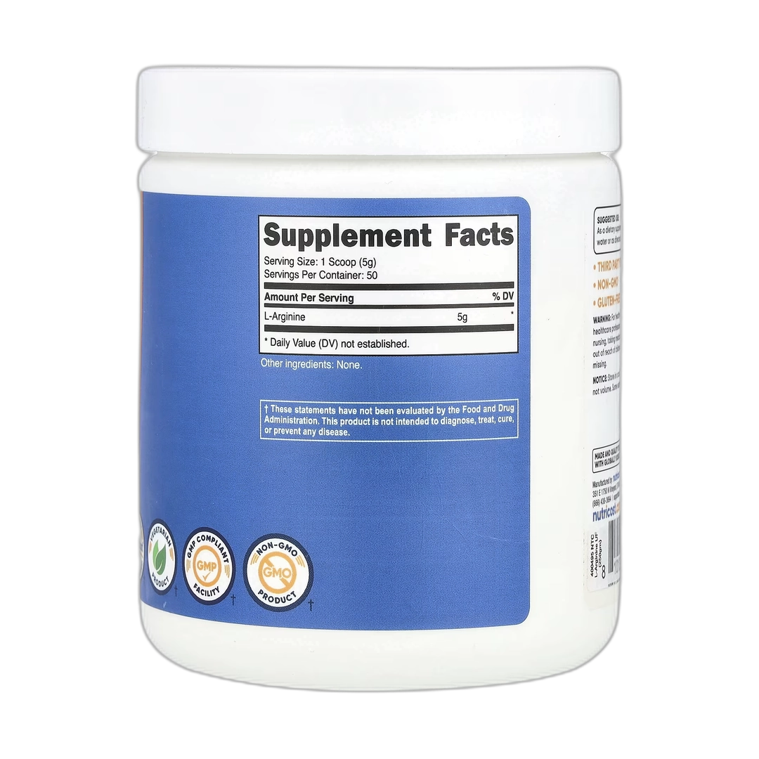 Nutricost, L-Arginine, Unflavored, 8.9 oz, 250 g