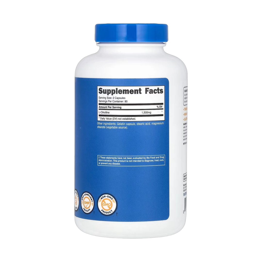 Nutricost, L- Citrulline, 180 Capsules