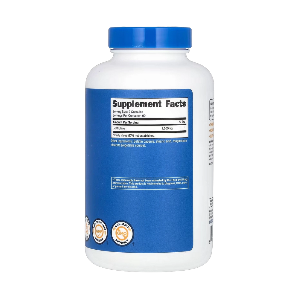 Nutricost, L- Citrulline, 180 Capsules