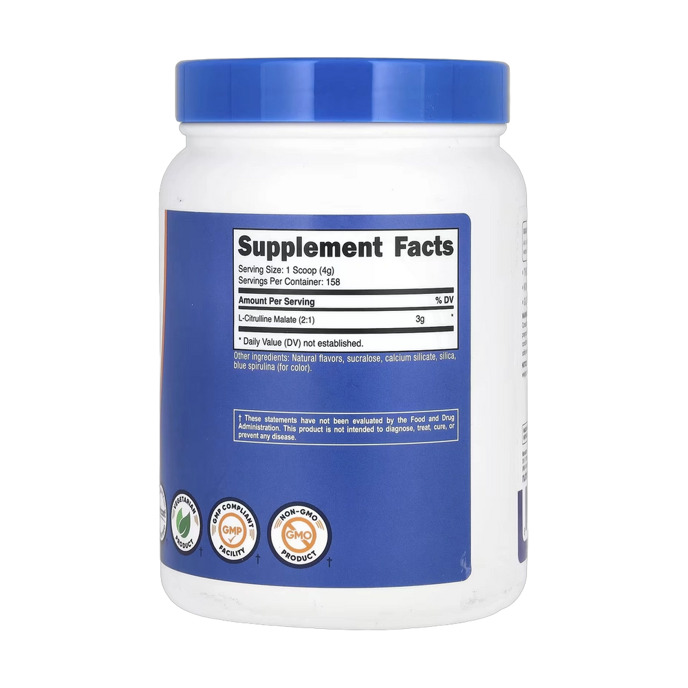 Nutricost, L-Citrulline Malate 2:1, Blue Raspberry, 21.4 oz, 600 g