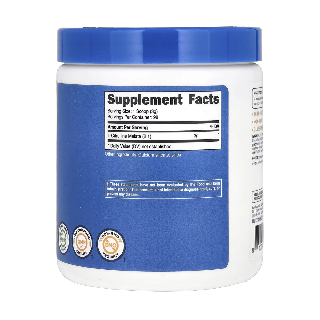 Nutricost, L-Citrulline Malate 2:1, Unflavored, 10.7 oz, 300 g