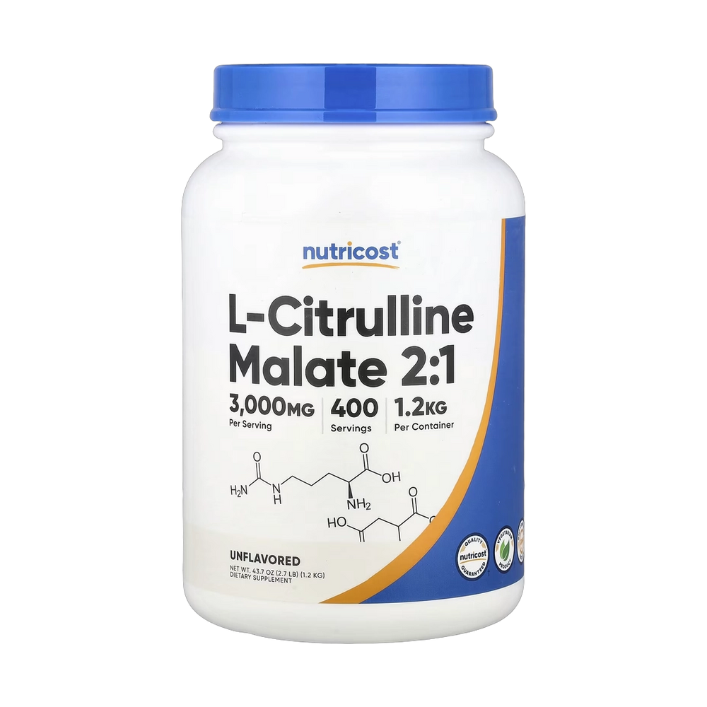 Nutricost, L-Citrulline Malate 2:1, Unflavored, 43.7 oz, 1.2 kg