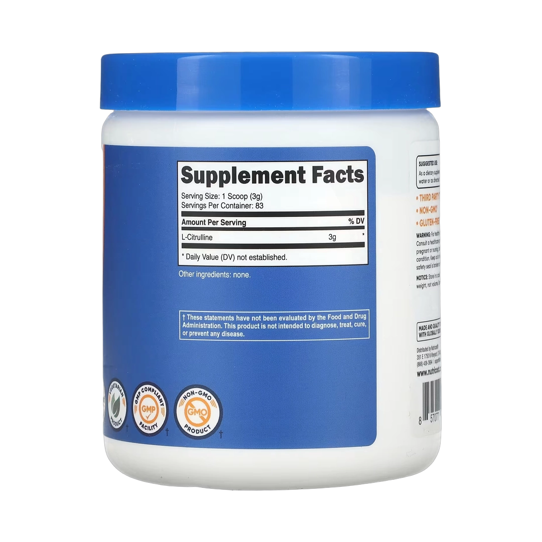 Nutricost, L-Citrulline, Unflavored, 8.8 oz, 250 g