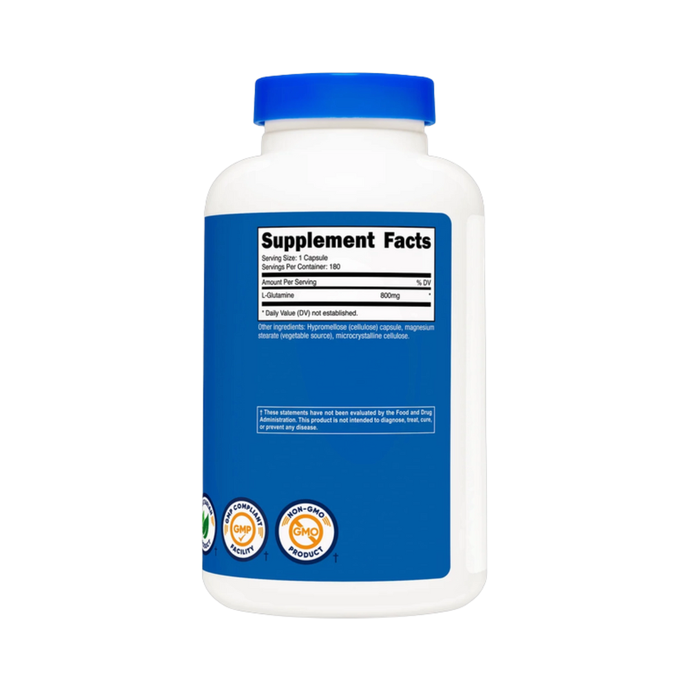 Nutricost L-Glutamine 800mg, 180 Capsules