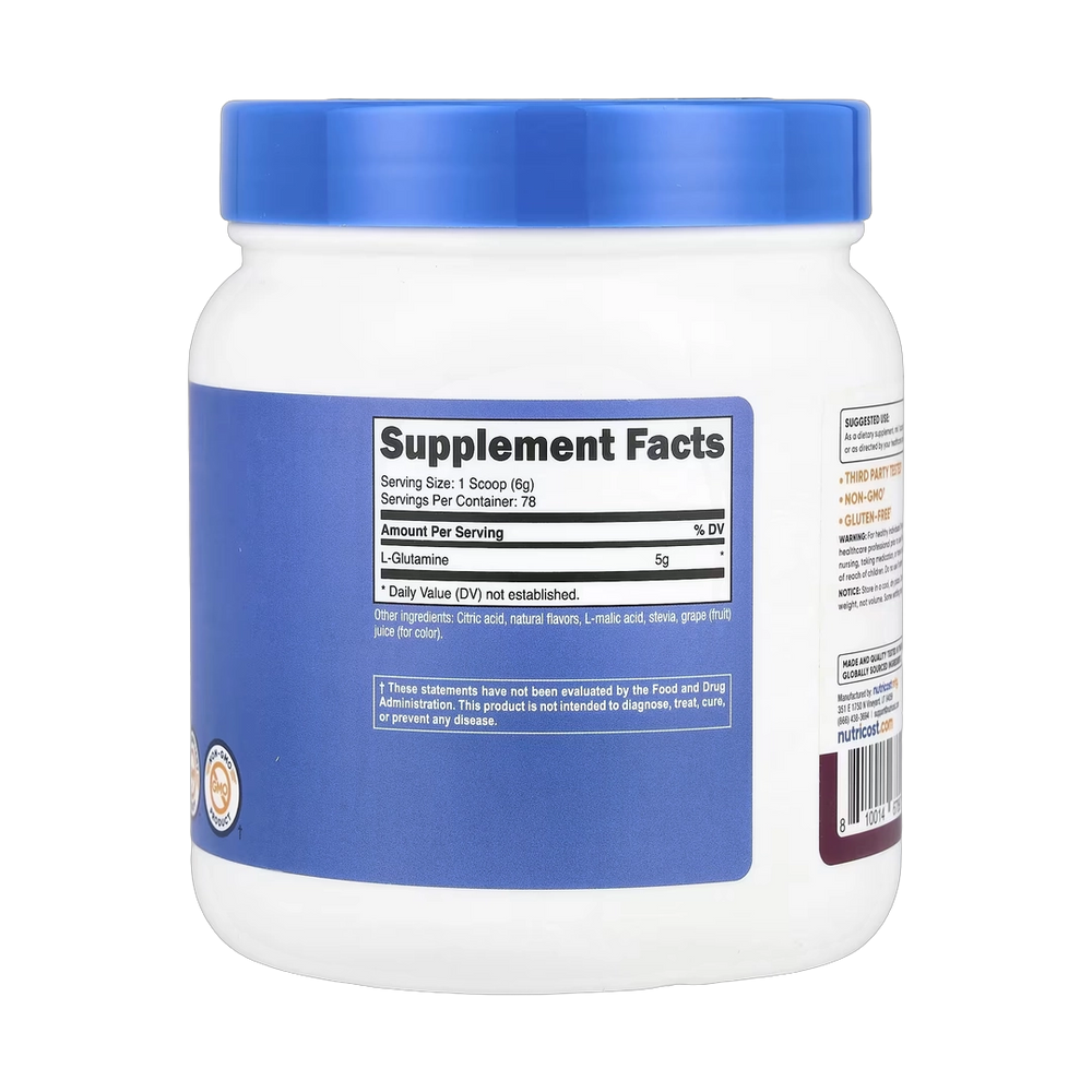 Nutricost, L-Glutamine, Blackberry Lemonade, 17.9 oz, 500 g