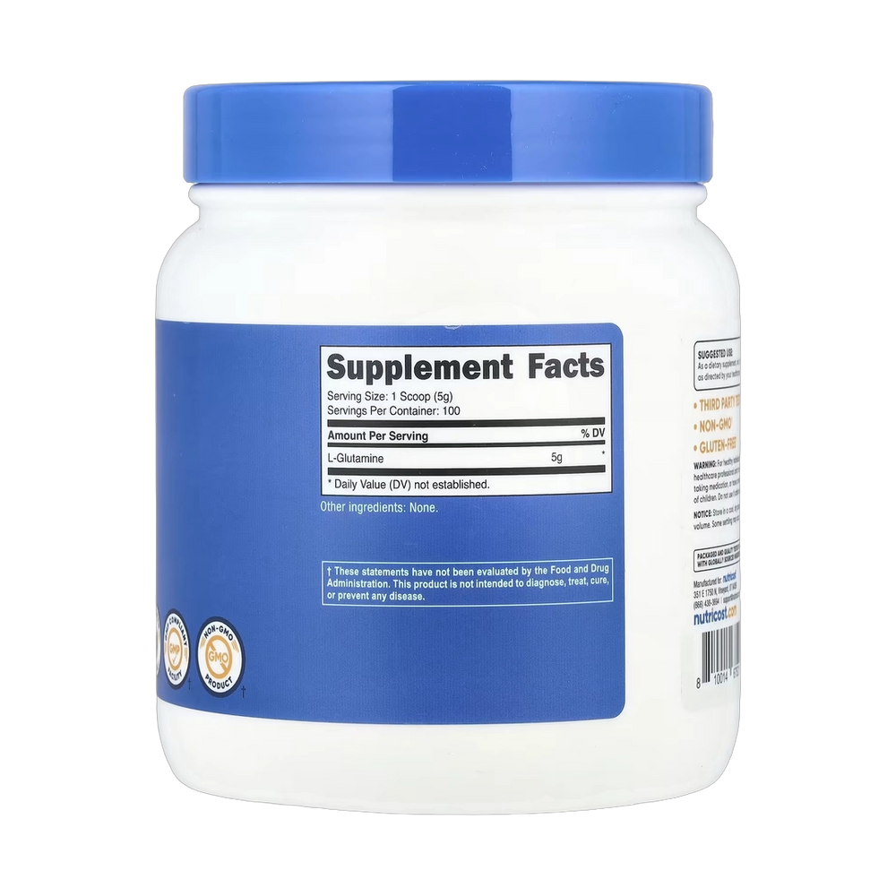Nutricost, L-Glutamine, Unflavored, 17.9 oz, 500 g