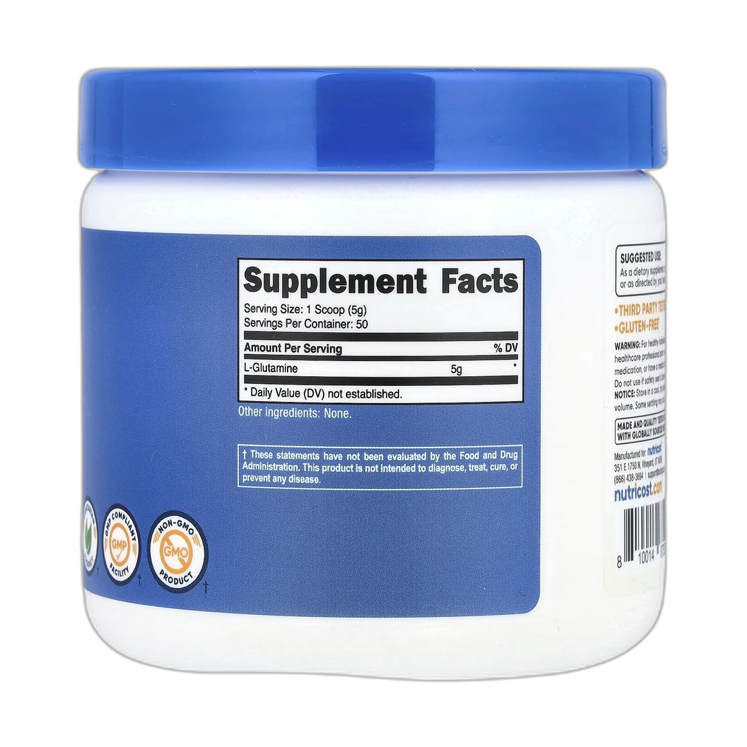 Nutricost, L-Glutamine, Unflavored, 8.9 oz, 250 g