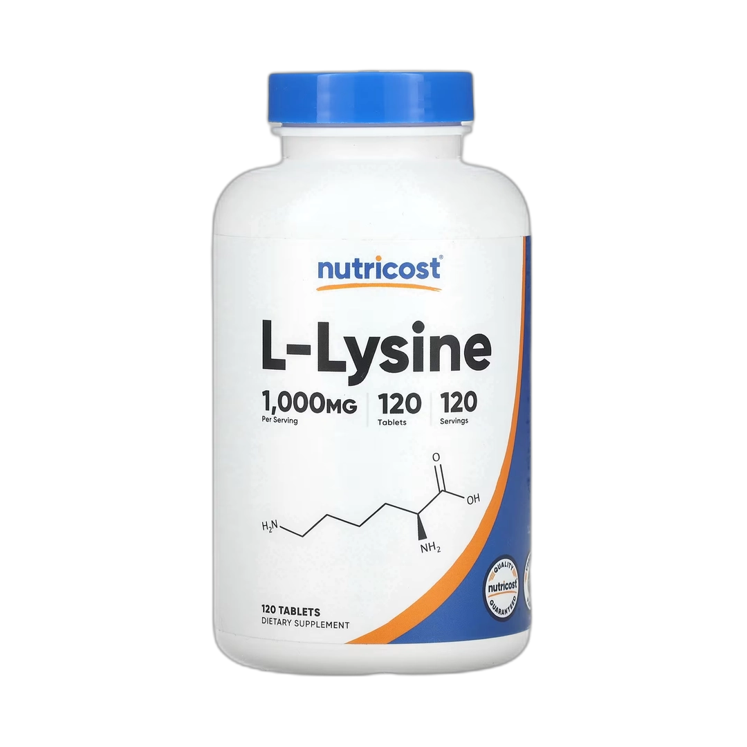 Nutricost, L-Lysine, 1,000 mg, 120 Tablets