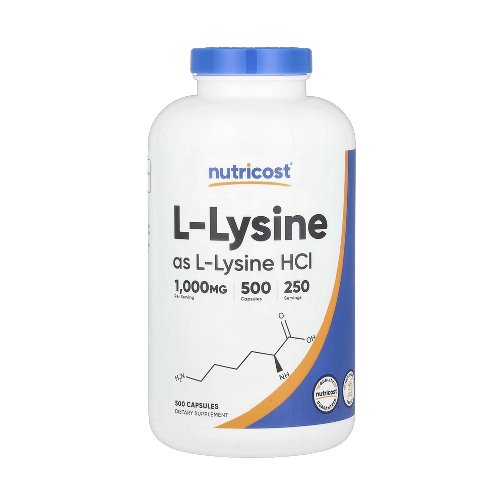 Nutricost, L-Lysine, 500 Capsules