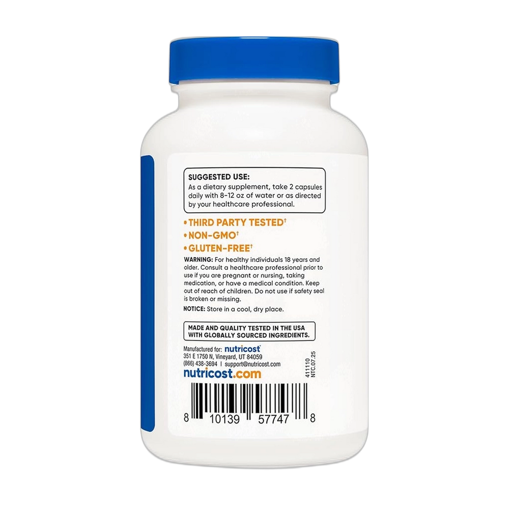 Nutricost L-Lysine + Monolaurin (1,200mg) 120 Capsules