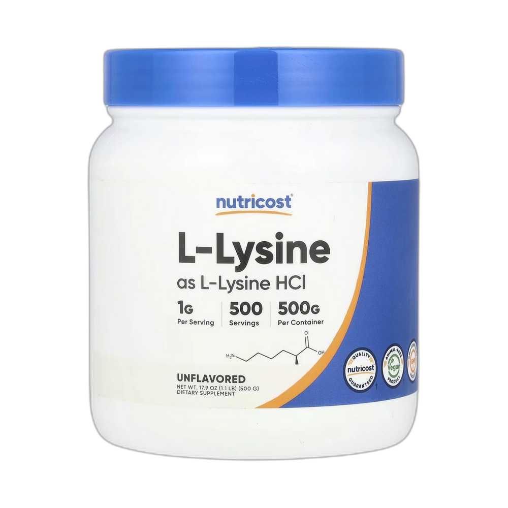 Nutricost, L-Lysine, Unflavored, 17.9 oz, 500 g