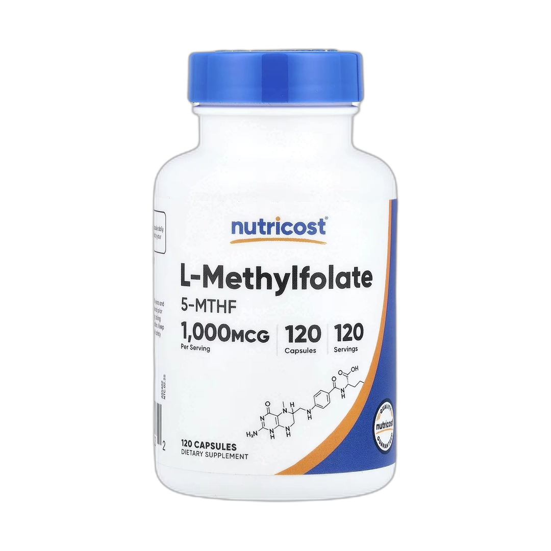 Nutricost, L-Methylfolate, 1,000 mcg, 120 Capsules