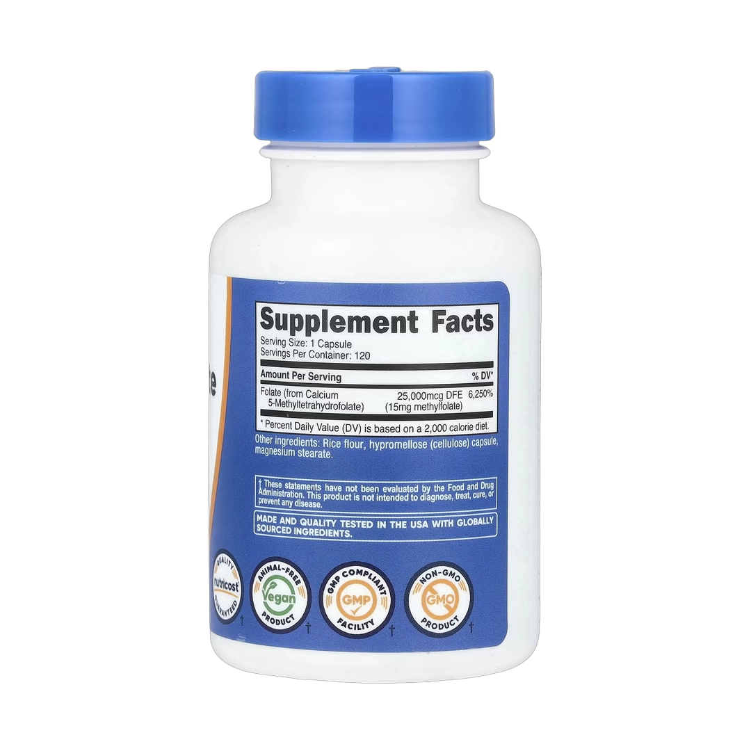 Nutricost, L-Methylfolate, 15 mg, 120 Capsules