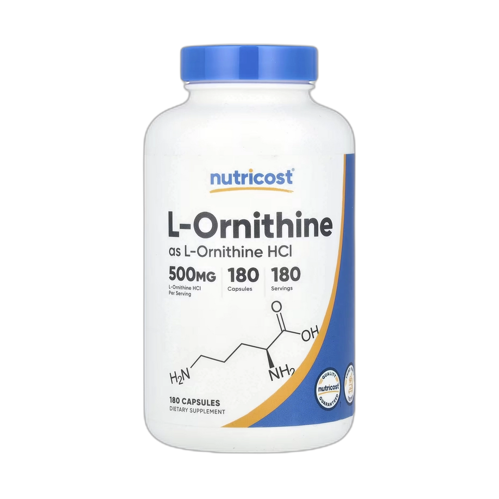 Nutricost, L-Ornithine, 500 mg, 180 Capsules