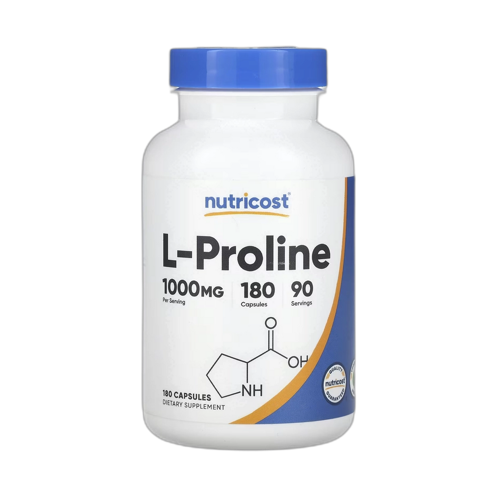 Nutricost, L-Proline, 180 Capsules