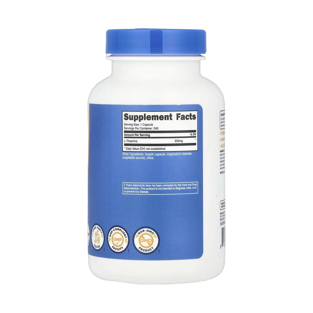 Nutricost, L-Theanine, 200 mg, 240 Capsules