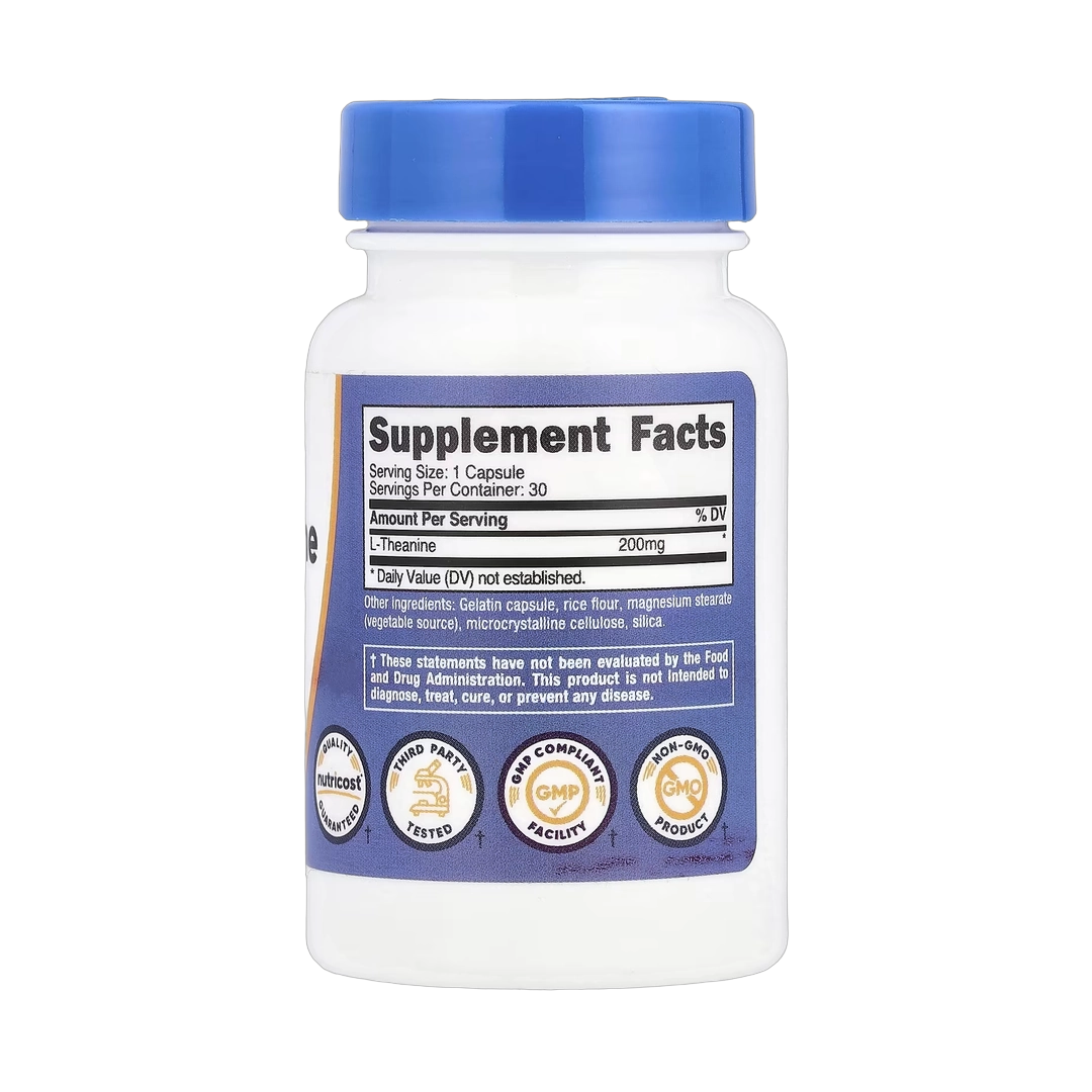 Nutricost, L-Theanine, 200 mg, 30 Capsules