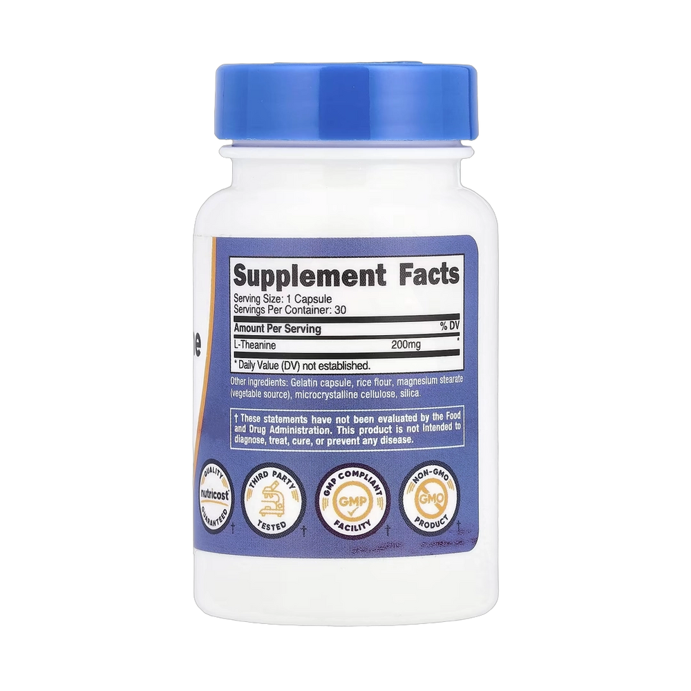 Nutricost, L-Theanine, 200 mg, 30 Capsules