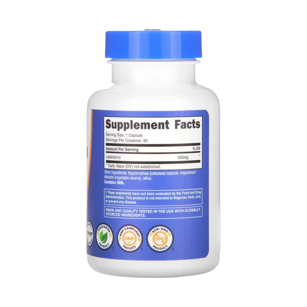 Nutricost, Lactoferrin, 300 mg, 60 Capsules
