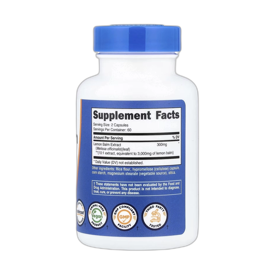 Nutricost, Lemon Balm, 120 Capsules