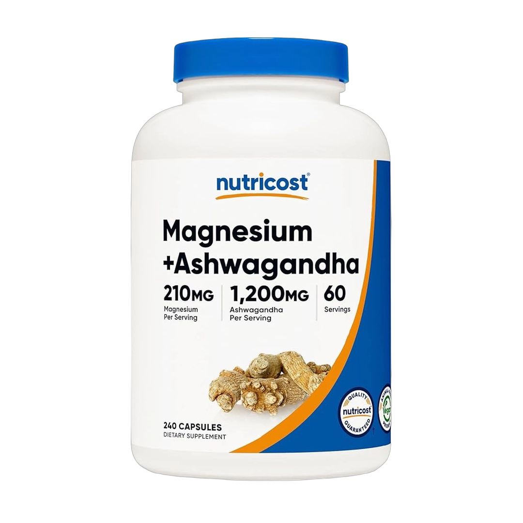Nutricost, Magnesium + Ashwagandha, 1410m g, 240 Capsules