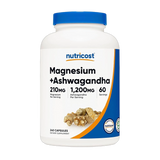 Nutricost, Magnesium + Ashwagandha, 1410m g, 240 Capsules