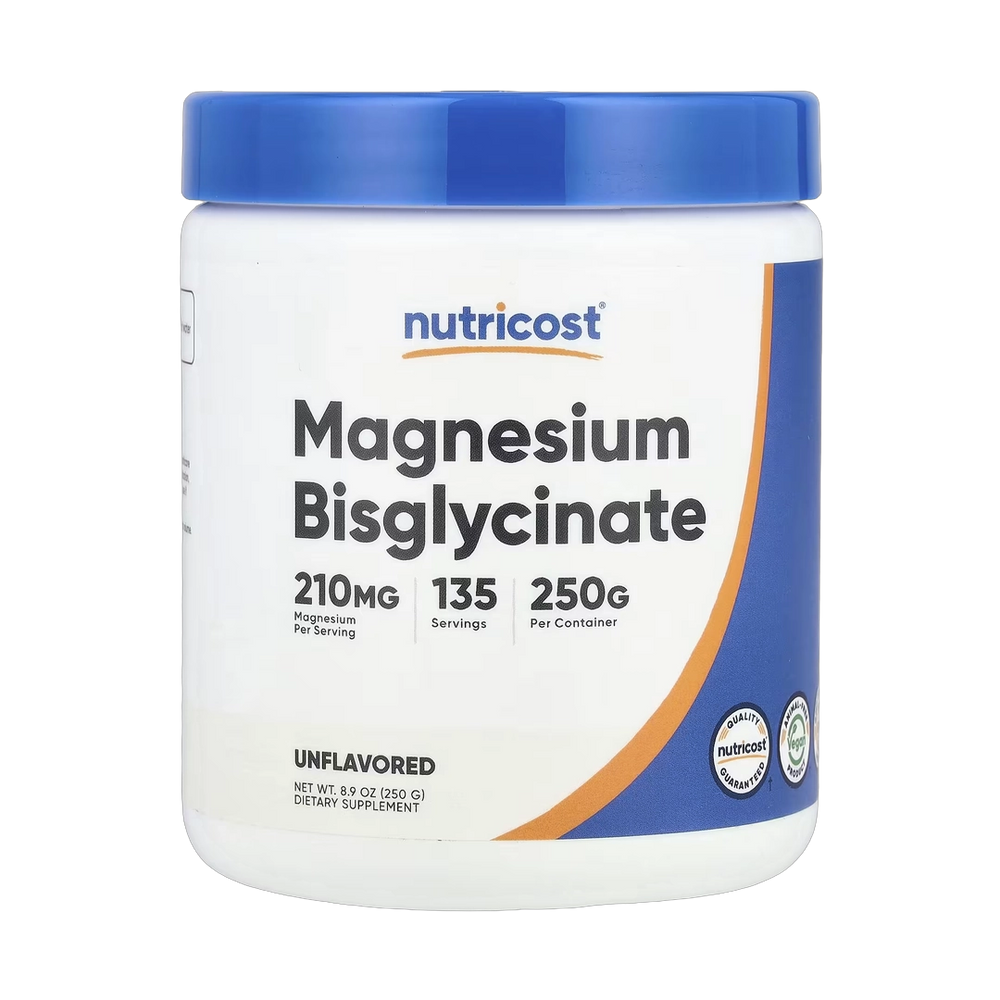 Nutricost, Magnesium Bisglycinate, Unflavored, 8.9 oz, 250 g