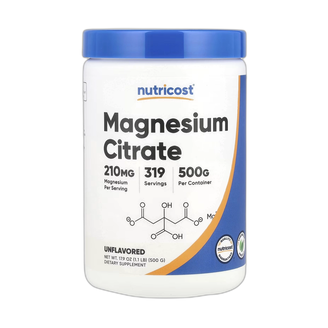 Nutricost, Magnesium Citrate, Unflavored , 210 mg, 17.9 oz, 500 g