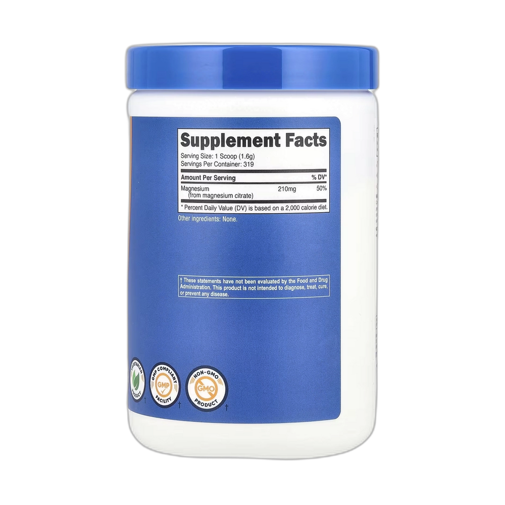 Nutricost, Magnesium Citrate, Unflavored , 210 mg, 17.9 oz, 500 g