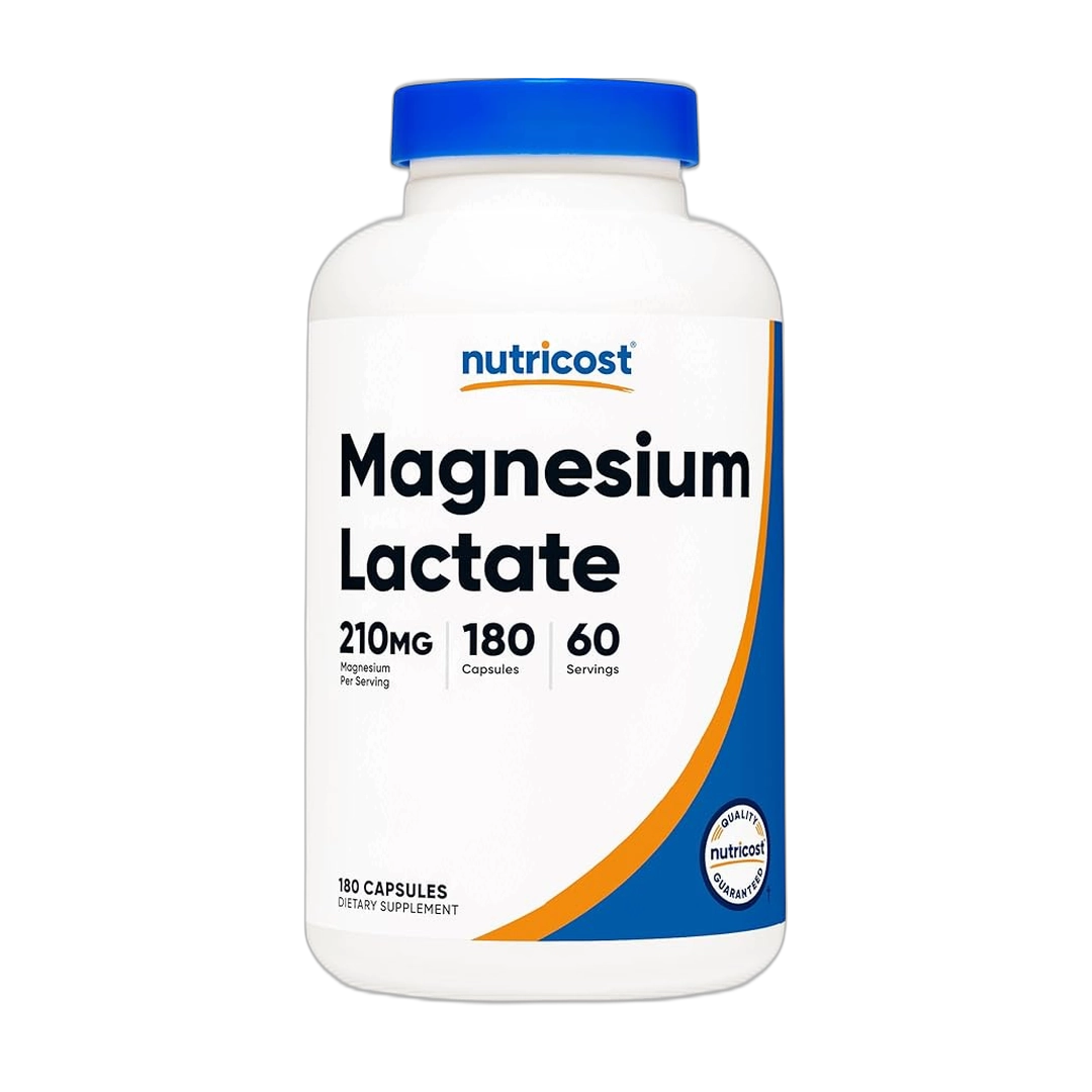 Nutricost, Magnesium Lactate, 210mg, 180 Capsules