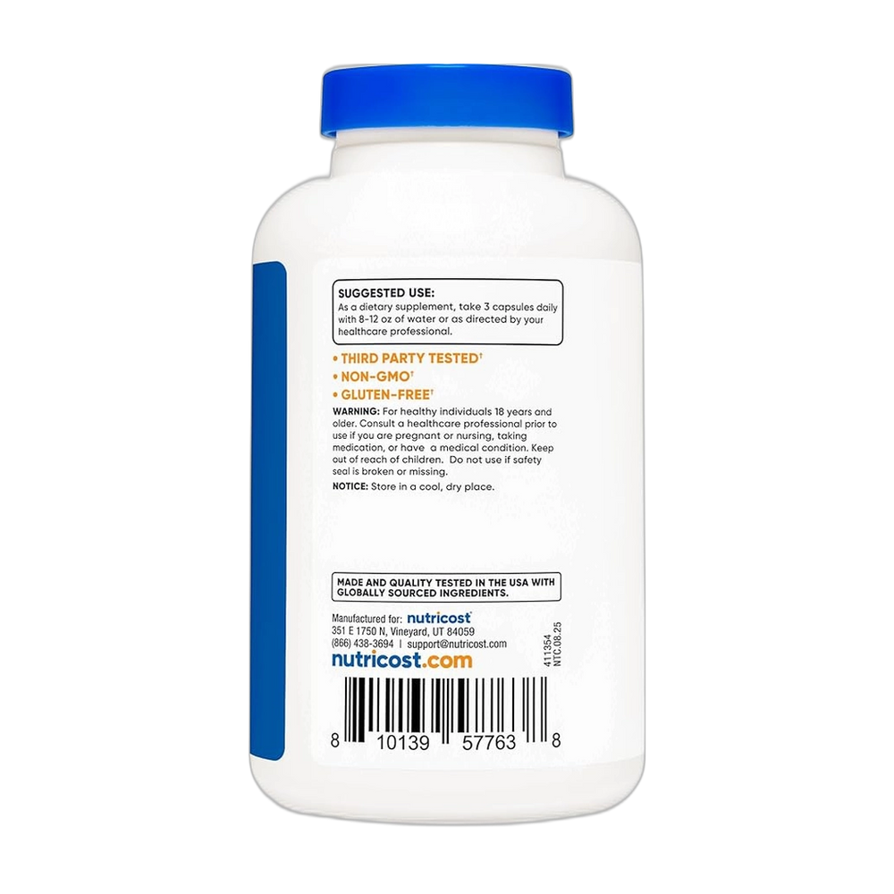Nutricost, Magnesium Lactate, 210mg, 180 Capsules