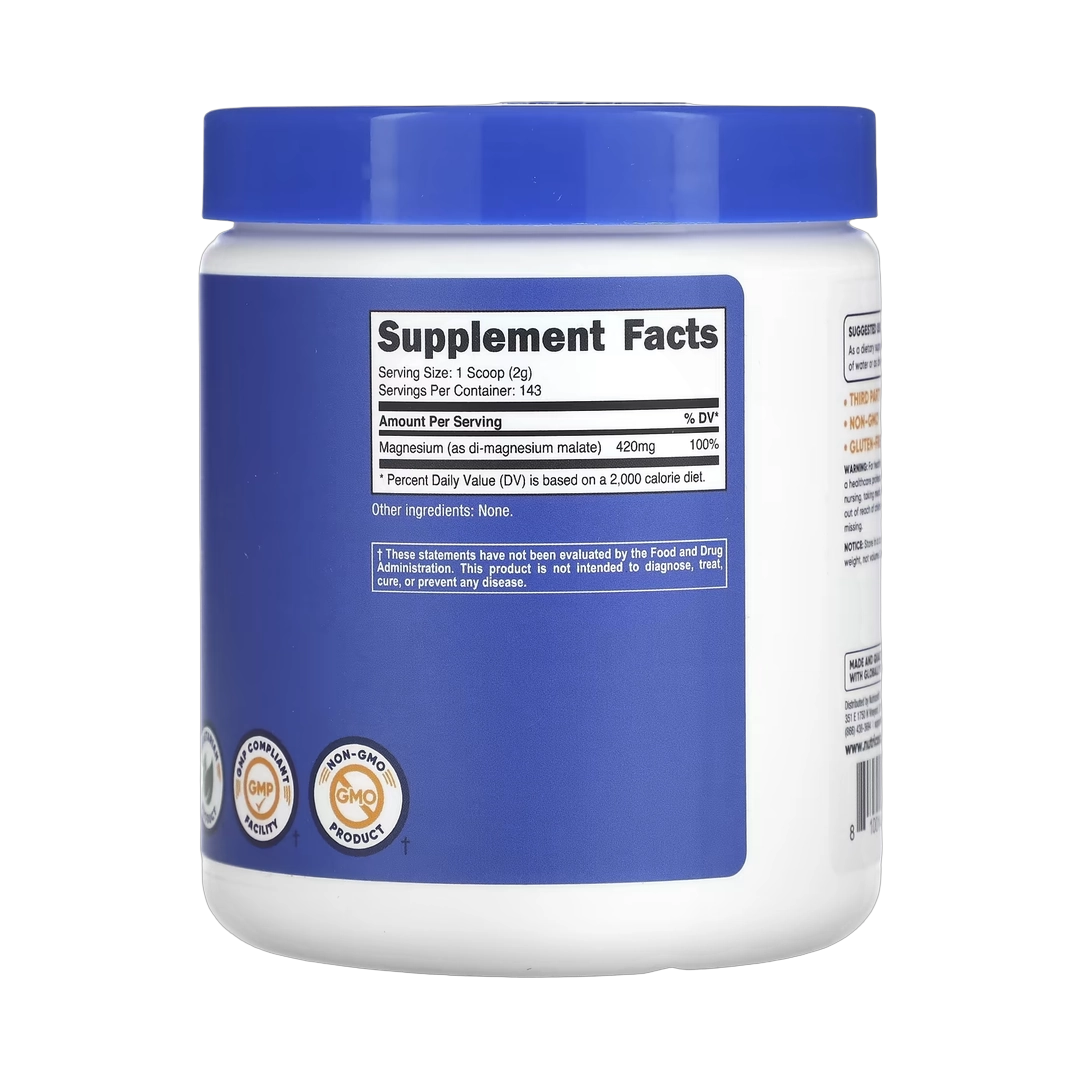 Nutricost, Magnesium Malate, Unflavored, 10.6 oz, 300 g