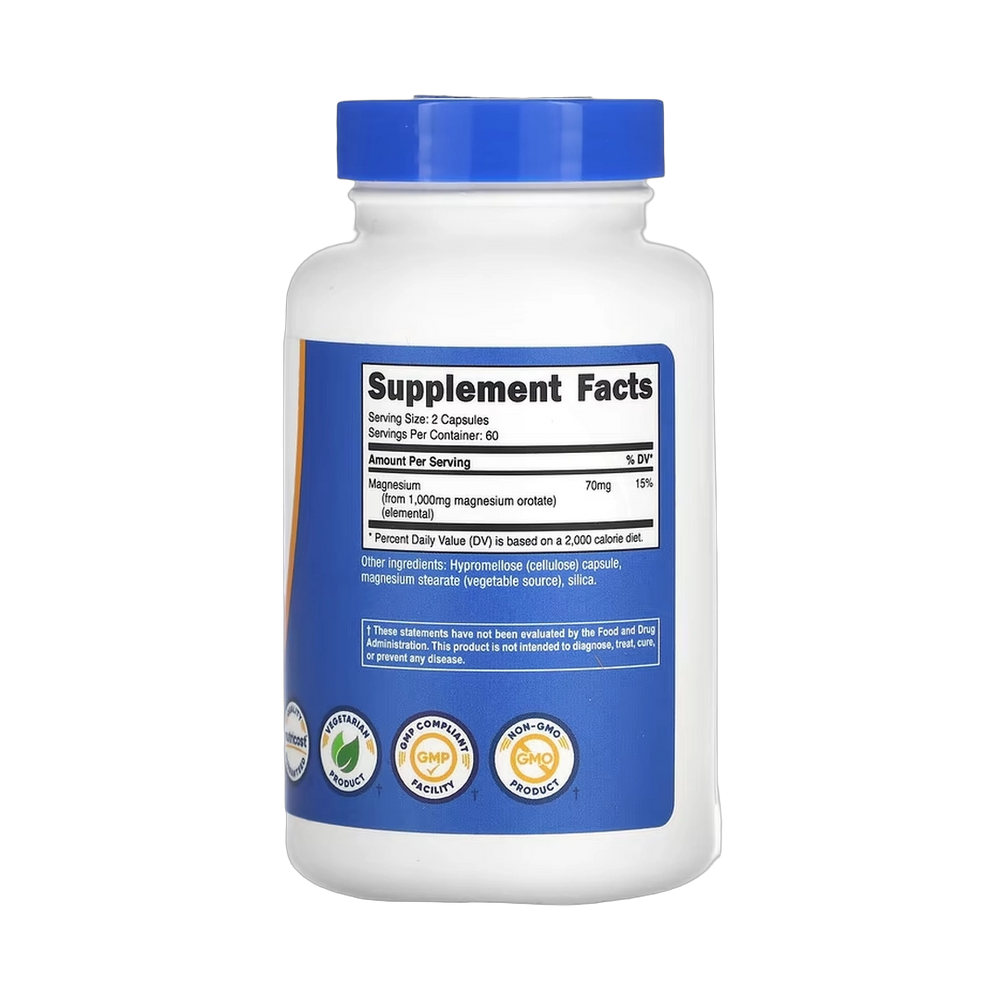 Nutricost, Magnesium Orotate, 120 Capsules