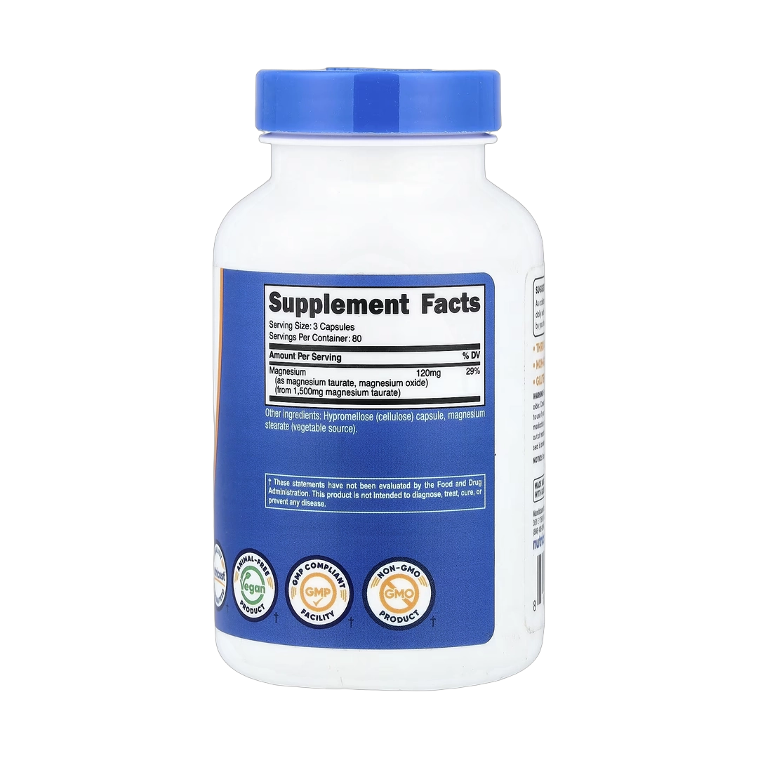 Nutricost, Magnesium Taurate, 240 Capsules