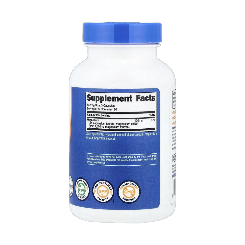 Nutricost, Magnesium Taurate, 240 Capsules
